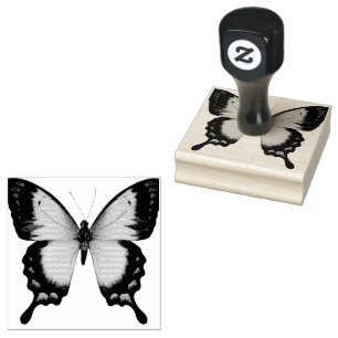 Carimbo De Borracha Bela borboleta Rico