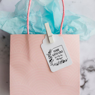 Carimbo De Borracha Berry Twigs Square Frame Feito Com Amor