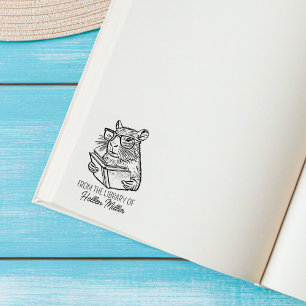 Carimbo De Borracha Biblioteca de Capivara Personalizada
