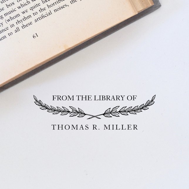 Carimbo De Borracha Biblioteca de Nomes Botânicos Clássicos Elegante (Criador carregado)