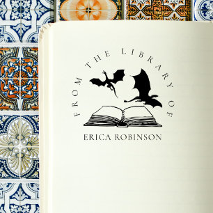Carimbo De Borracha Biblioteca de Nomes Personalizados do Livro de Dra