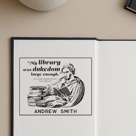 Carimbo De Borracha Biblioteca Moderna Citação Vintage Shakespeare