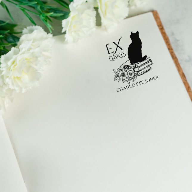 Carimbo De Borracha Biblioteca Moderna do Gato, Livro  (Criador carregado)