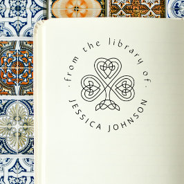 Carimbo De Borracha Biblioteca Personalizada do Elegante Celtic Knot S