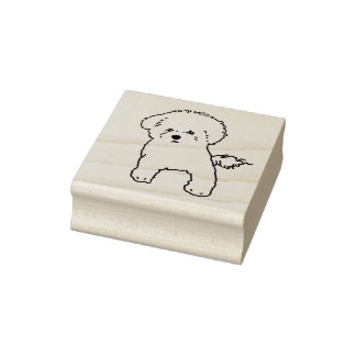 Carimbo De Borracha Bichon Dog Stamp