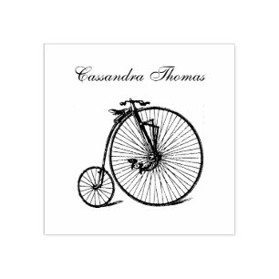 Carimbo De Borracha Bicicleta Velocípede Antiga Penny Farthing Bicicle