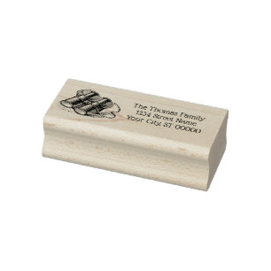 Carimbo De Borracha Binóculos Antigos Nome do Desenho Endereço de Devo