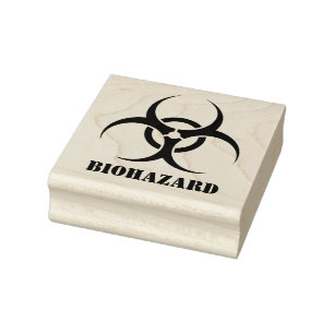 Carimbo De Borracha Biohazard