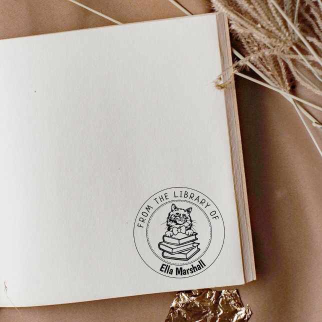 Carimbo De Borracha Birman Cat, Livro Da Biblioteca De (Criador carregado)