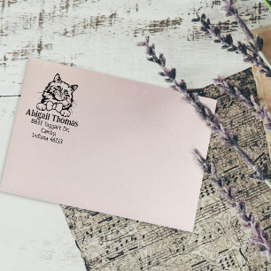 Carimbo De Borracha Birman Cat Return Address