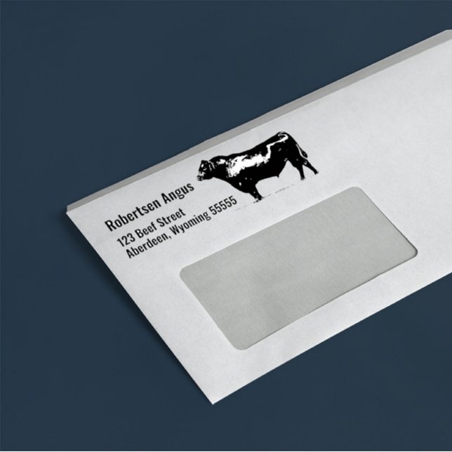 Carimbo De Borracha Black Angus Bull (Criador carregado)