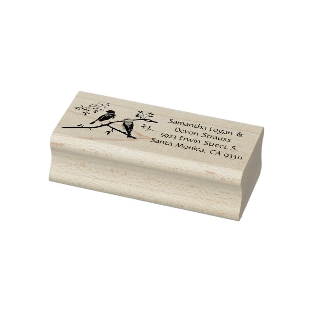 Carimbo De Borracha Bluebirds Wedding Rubber Stamp (Carimbo)