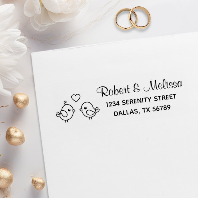 Carimbo De Borracha Boca-branca - Aves-Casal (Criador carregado)