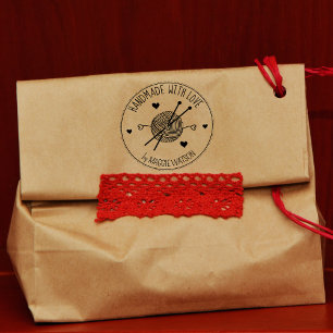 Carimbo De Borracha Bola Lã Feita à Mão com amor,