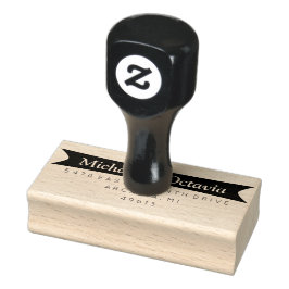 Carimbo De Borracha Bold Wedding Chic Return Endereço Borracha