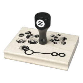 Carimbo De Borracha Bolhas de Sabão do Arco-íris soprando Wand