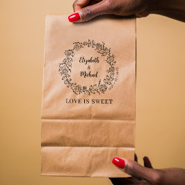 Carimbo De Borracha Bolsas Doces De Casamento Floral