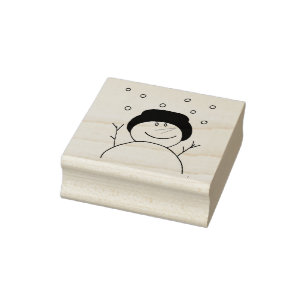 Carimbo De Borracha Boneco de neve de sorriso