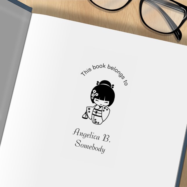 Carimbo De Borracha Bonita Garota Geisha (Criador carregado)