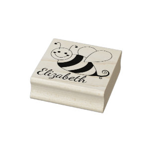 Carimbo De Borracha Bonito Bumble Bee Personalizado