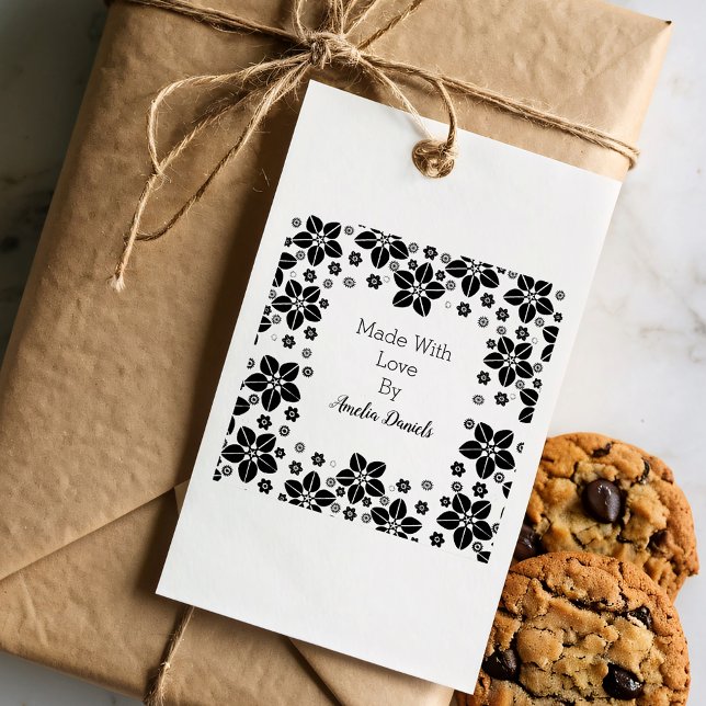 Carimbo De Borracha Bonito Flor Oriental Feita com Amor (Criador carregado)