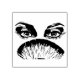 Carimbo De Borracha Bonito mulher face olhos lábios maquiagem Arte pin (Impressão)