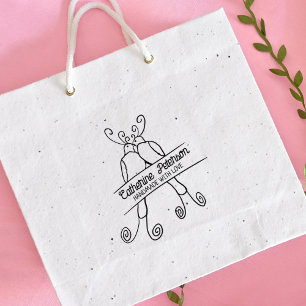 Carimbo De Borracha Bons Pássaros Personalizados Feitos à Mão com Amor
