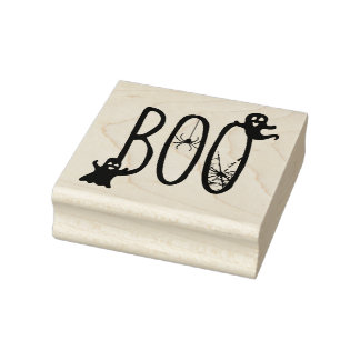 Carimbo De Borracha Boo Caprichoso Fantasma Assustador & Aranha Hallow