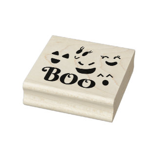 Carimbo De Borracha Boo Fofo Rosto de Fantasma de Halloween Caprichoso