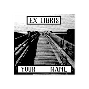 Carimbo De Borracha Bookplate ex de Libris da foto feita sob encomenda