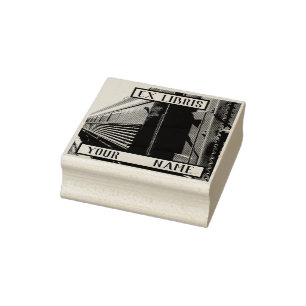 Carimbo De Borracha Bookplate ex de Libris do trem