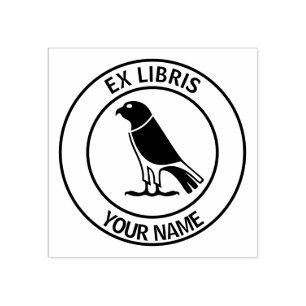 Carimbo De Borracha Bookplate ex do falcão dos libris