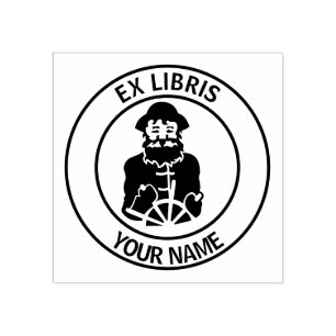 Carimbo De Borracha Bookplate ex do marinheiro dos libris