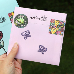 Carimbo De Borracha Borboleta