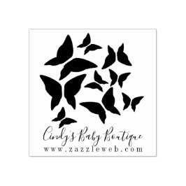 Carimbo De Borracha Borboletas Business Baby Boutique Logotipo de vest