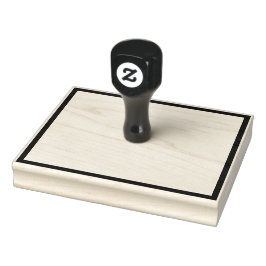 Carimbo De Borracha Borda de Retângulo Esvaziada Simples 4" x 5"