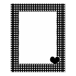Carimbo De Borracha Borda Gingham com Stamper Corner