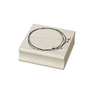 Carimbo De Borracha Bordadura ocasional do círculo da natureza do pa