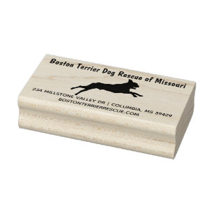 Carimbo De Borracha Boston Terrier Dog