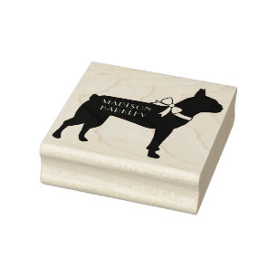 Carimbo De Borracha Boston Terrier Dog Puppy