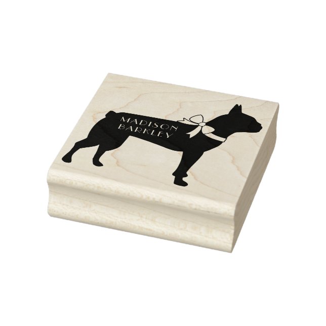 Carimbo De Borracha Boston Terrier Dog Puppy (Carimbo)