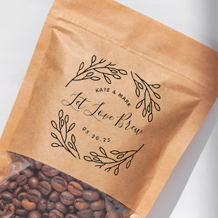 Carimbo De Borracha Botânicos elegantes deixaram o favor do casamento