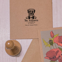 Carimbo De Borracha Boxer Dod, Endereço De Devolução,