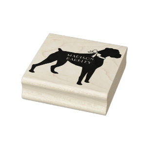 Carimbo De Borracha Boxer Dog Puppy