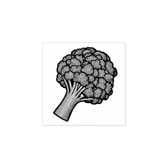 Carimbo De Borracha Brócolis Delicioso (Impressão)