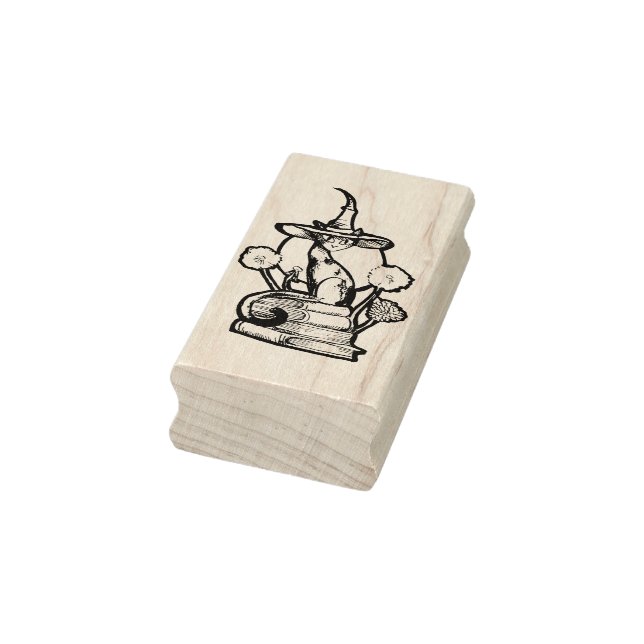 Carimbo De Borracha Bruxa de Gato de Bookish (Carimbo)