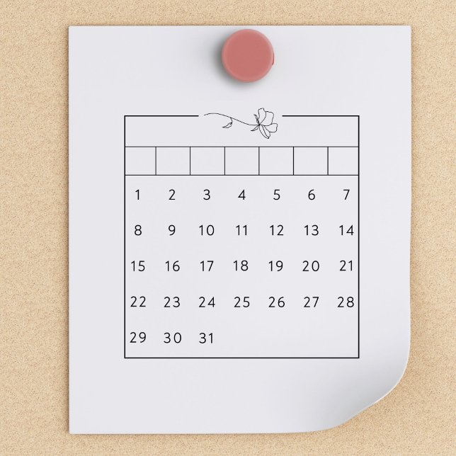 Carimbo De Borracha Bujo do Controlador de Hábitos do Calendário de Di (Criador carregado)