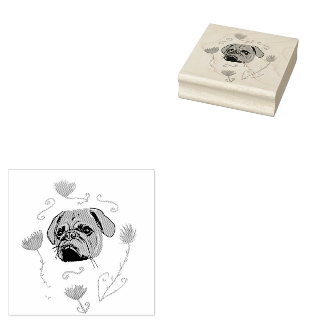 Carimbo De Borracha Buldogue Francês (Carimbado)