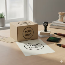 Business Custom Branded Logo Rubber Stamp 