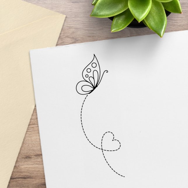 Carimbo De Borracha Butterfly Heart - Color Me (Criador carregado)